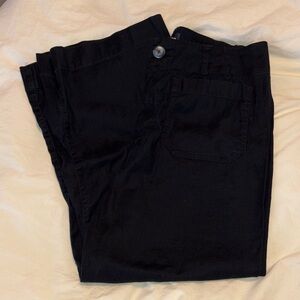 Maeve “The Colette” black wide leg crop